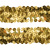 Тесьма с пайетками D16, шир. 30 мм/уп. 25+/-1 м, цвет золото - купить в Сыктывкаре. Цена: 1 087.39 руб.
