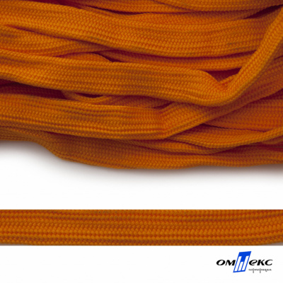 Шнур плетеный (плоский) d-12 мм, (уп.90+/-1м), 100% полиэстер, цв.267 - оранжевый - купить в Сыктывкаре. Цена: 8.62 руб.