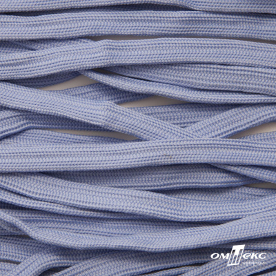 Шнур плетеный (плоский) d-12 мм, (уп.90+/-1м), 100% полиэстер, цв.259 - голубой - купить в Сыктывкаре. Цена: 8.62 руб.