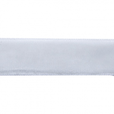 Лента бархатная нейлон, шир.12 мм, (упак. 45,7м), цв.01-белый - купить в Сыктывкаре. Цена: 457.61 руб.