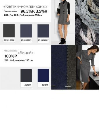 Ткань костюмная клетка 25577 2004, 230 гр/м2, шир.150см, цвет т.синий/сер/ч/бел - купить в Сыктывкаре. Цена 539.74 руб.