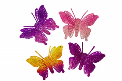 Бабочка декоративная пластиковая #12 - купить в Сыктывкаре. Цена: 7.09 руб.