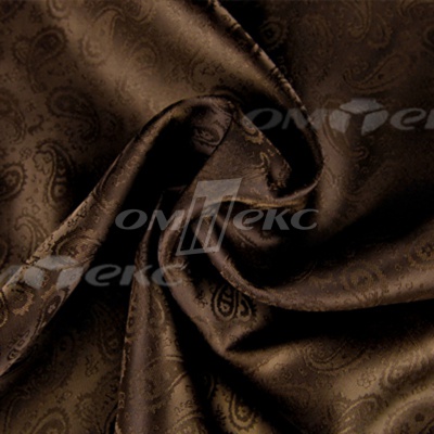 Ткань подкладочная жаккард Р14098, 19-1217/коричневый, 85 г/м2, шир. 150 см, 230T - купить в Сыктывкаре. Цена 166.45 руб.