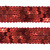 Тесьма с пайетками 3, шир. 20 мм/уп. 25+/-1 м, цвет красный - купить в Сыктывкаре. Цена: 778.19 руб.