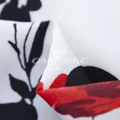 Плательная ткань "Фламенко" 22.1, 80 гр/м2, шир.150 см, принт растительный - купить в Сыктывкаре. Цена 239.03 руб.