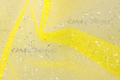 Сетка Глиттер, 40 гр/м2, шир.160см, цвет жёлтый - купить в Сыктывкаре. Цена 163.01 руб.