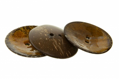 Деревянные украшения для рукоделия пуговицы "Кокос" #4 - купить в Сыктывкаре. Цена: 66.23 руб.