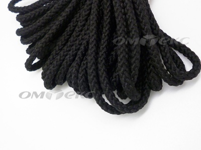 Шнур В-035 4 мм круп.плетение 100 м черный - купить в Сыктывкаре. Цена: 156.40 руб.