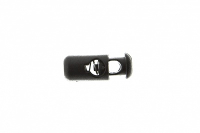 8108 Фиксатор пластиковый "Бочонок", 20х8 мм, цвет чёрный - купить в Сыктывкаре. Цена: 1.31 руб.