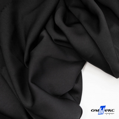Ткань плательная Габриэль 100% полиэстер,140 (+/-10) гр/м2, шир. 150 см, цв. черный BLACK - купить в Сыктывкаре. Цена 248.37 руб.