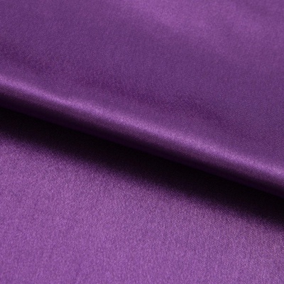 Поли креп-сатин 19-3536, 125 (+/-5) гр/м2, шир.150см, цвет фиолетовый - купить в Сыктывкаре. Цена 155.57 руб.