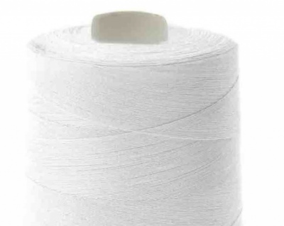 Швейные нитки (армированные) 28S/2, нам. 2 500 м, цвет белый - купить в Сыктывкаре. Цена: 148.95 руб.
