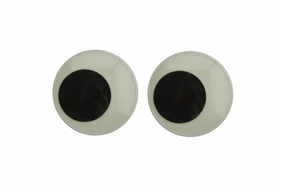 Глазки для игрушек, круглые, с бегающими зрачками, 40 мм/упак.20+/-2 шт, цв. -черно-белые - купить в Сыктывкаре. Цена: 158.73 руб.