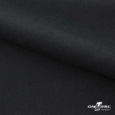 Трикотажное полотно "Капри" 100% полиэстр, 152см, 320 г/м2, чёрный, м - купить в Сыктывкаре. Цена 374 руб.