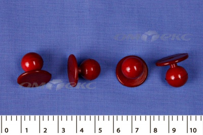 Пуговица поварская "Пукля", 10 мм, цвет красный - купить в Сыктывкаре. Цена: 2.28 руб.