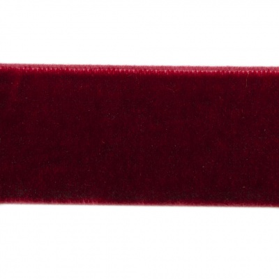 Лента бархатная нейлон, шир.25 мм, (упак. 45,7м), цв.240-бордо - купить в Сыктывкаре. Цена: 800.84 руб.
