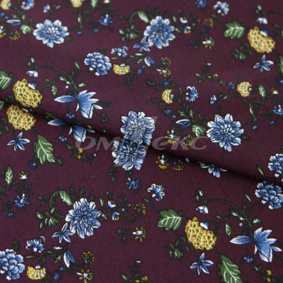 Плательная ткань "Фламенко" 4.1, 80 гр/м2, шир.150 см, принт растительный - купить в Сыктывкаре. Цена 259.21 руб.