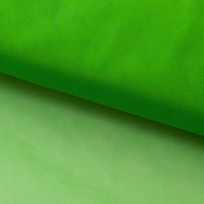 Фатин матовый 16-146, 12 гр/м2, шир.300см, цвет зелёный - купить в Сыктывкаре. Цена 112.70 руб.