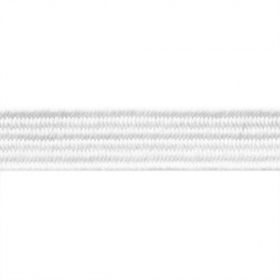 Резиновые нити с текстильным покрытием, шир. 6 мм (182 м/уп), цв.-белый - купить в Сыктывкаре. Цена: 705.59 руб.