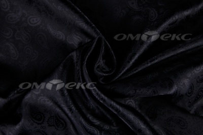 Ткань подкладочная жаккард Р14098, чёрный, 85 г/м2, шир. 150 см, 230T - купить в Сыктывкаре. Цена 166.45 руб.