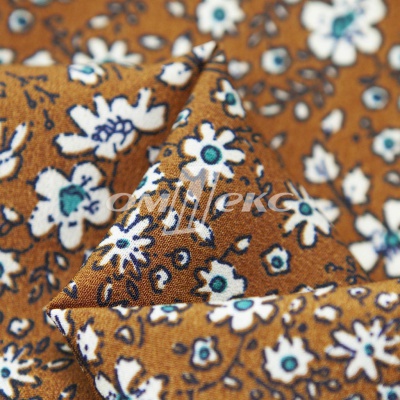 Плательная ткань "Фламенко" 11.1, 80 гр/м2, шир.150 см, принт растительный - купить в Сыктывкаре. Цена 239.03 руб.