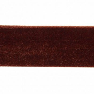 Лента бархатная нейлон, шир.25 мм, (упак. 45,7м), цв.120-шоколад - купить в Сыктывкаре. Цена: 981.09 руб.