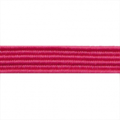 Резиновые нити с текстильным покрытием, шир. 6 мм ( упак.30 м/уп), цв.- 84-фуксия - купить в Сыктывкаре. Цена: 155.22 руб.