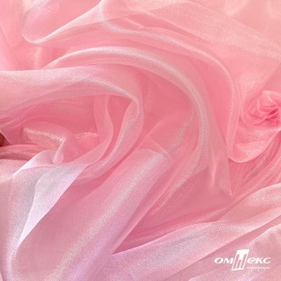 Ткань органза, 100% полиэстр, 28г/м2, шир. 150 см, цв. #47 розовая пудра - купить в Сыктывкаре. Цена 86.24 руб.
