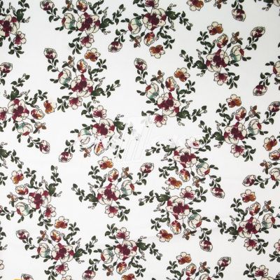 Плательная ткань "Фламенко" 23.1, 80 гр/м2, шир.150 см, принт растительный - купить в Сыктывкаре. Цена 264.56 руб.