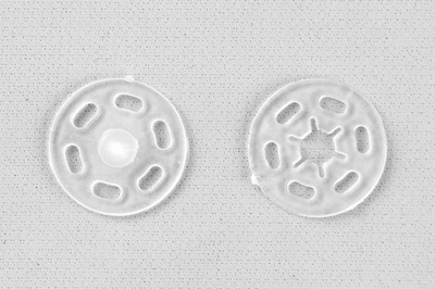 Кнопки пришивные пластиковые 15 мм, блистер 24шт, цв.-прозрачные - купить в Сыктывкаре. Цена: 68.79 руб.