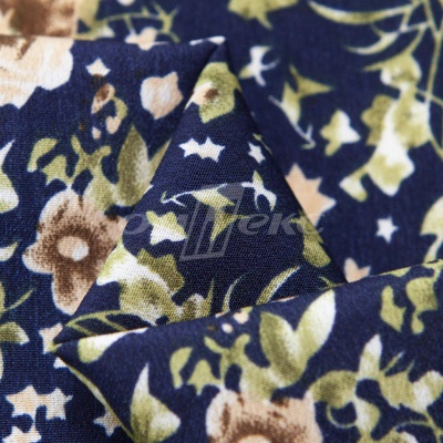 Плательная ткань "Фламенко" 1.1, 80 гр/м2, шир.150 см, принт растительный - купить в Сыктывкаре. Цена 241.49 руб.