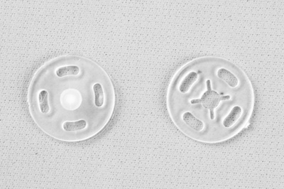 Кнопки пришивные пластиковые 13 мм, блистер 24шт, цв.-прозрачные - купить в Сыктывкаре. Цена: 62.27 руб.