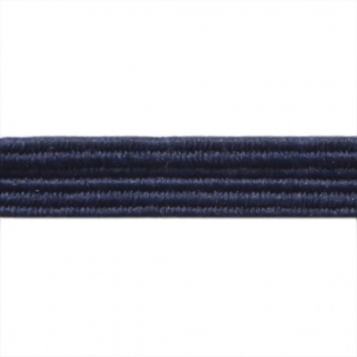 Резиновые нити с текстильным покрытием, шир. 6 мм ( упак.30 м/уп), цв.- 117-т.синий - купить в Сыктывкаре. Цена: 152.05 руб.