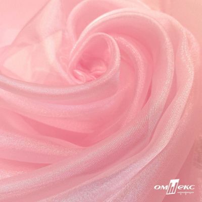 Ткань органза, 100% полиэстр, 28г/м2, шир. 150 см, цв. #47 розовая пудра - купить в Сыктывкаре. Цена 86.24 руб.