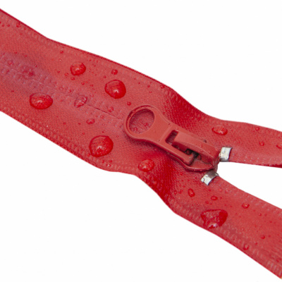 Молния водонепроницаемая PVC Т-7, 60 см, разъемная, цвет (820) красный - купить в Сыктывкаре. Цена: 49.90 руб.