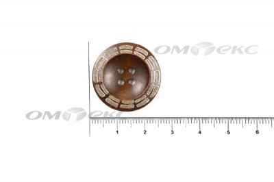 Пуговица деревянная круглая №53 (25мм) - купить в Сыктывкаре. Цена: 3.68 руб.