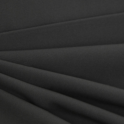 Костюмная ткань "Элис", 200 гр/м2, шир.150см, цвет чёрный - купить в Сыктывкаре. Цена 306.20 руб.
