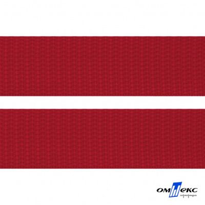 Красный - цв.171- Текстильная лента-стропа 550 гр/м2 ,100% пэ шир.50 мм (боб.50+/-1 м) - купить в Сыктывкаре. Цена: 797.67 руб.