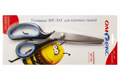 Ножницы арт.0330-6052 "ЗИГ-ЗАГ" 5 мм, для плотных тканей , 9"/ 229 мм - купить в Сыктывкаре. Цена: 733.08 руб.