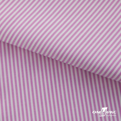 Ткань сорочечная Полоска Кенди, 115 г/м2, 58% пэ,42% хл, шир.150 см, цв.1-розовый, (арт.110) - купить в Сыктывкаре. Цена 306.69 руб.
