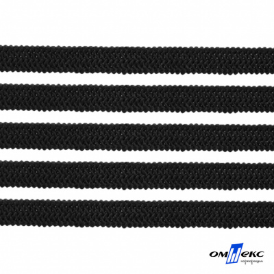 Лента эластичная вязанная (резинка) 4 мм (200+/-1 м) 400 гр/м2 черная бобина "ОМТЕКС" - купить в Сыктывкаре. Цена: 1.78 руб.