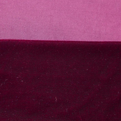 Бархат стрейч №2, 240 гр/м2, шир.160 см, (2,6 м/кг), цвет бордо - купить в Сыктывкаре. Цена 740.88 руб.