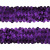 Тесьма с пайетками 12, шир. 30 мм/уп. 25+/-1 м, цвет фиолет - купить в Сыктывкаре. Цена: 1 098.48 руб.