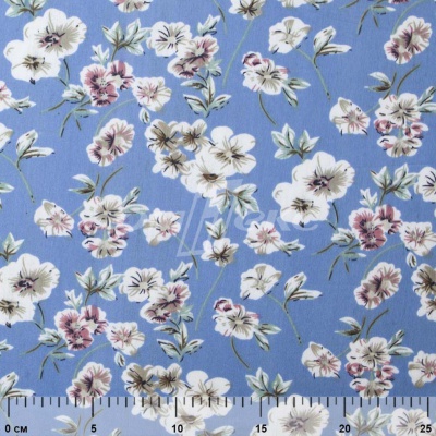 Плательная ткань "Фламенко" 12.1, 80 гр/м2, шир.150 см, принт растительный - купить в Сыктывкаре. Цена 241.49 руб.
