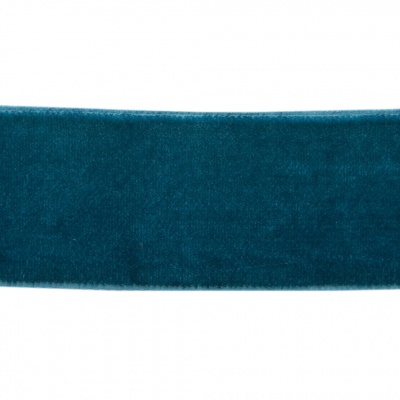 Лента бархатная нейлон, шир.25 мм, (упак. 45,7м), цв.65-изумруд - купить в Сыктывкаре. Цена: 991.10 руб.