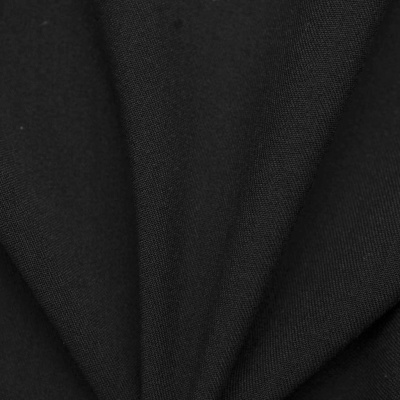 Костюмная ткань с вискозой "Рошель", 250 гр/м2, шир.150см, цвет чёрный - купить в Сыктывкаре. Цена 438.12 руб.