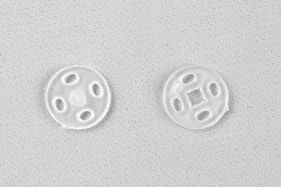Кнопки пришивные пластиковые 10 мм, блистер 24шт, цв.-прозрачные - купить в Сыктывкаре. Цена: 48.41 руб.