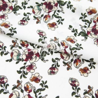 Плательная ткань "Фламенко" 23.1, 80 гр/м2, шир.150 см, принт растительный - купить в Сыктывкаре. Цена 264.56 руб.