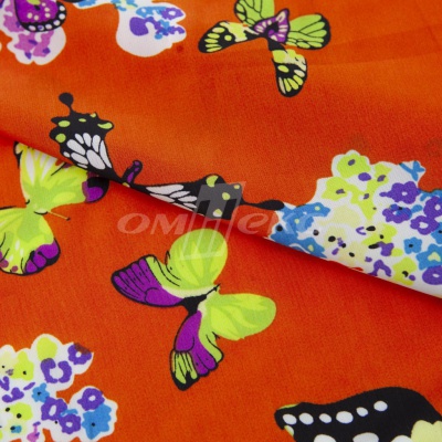 Плательная ткань "Софи" 7.1, 75 гр/м2, шир.150 см, принт бабочки - купить в Сыктывкаре. Цена 241.49 руб.