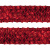 Тесьма с пайетками 3, шир. 35 мм/уп. 25+/-1 м, цвет красный - купить в Сыктывкаре. Цена: 1 321.65 руб.